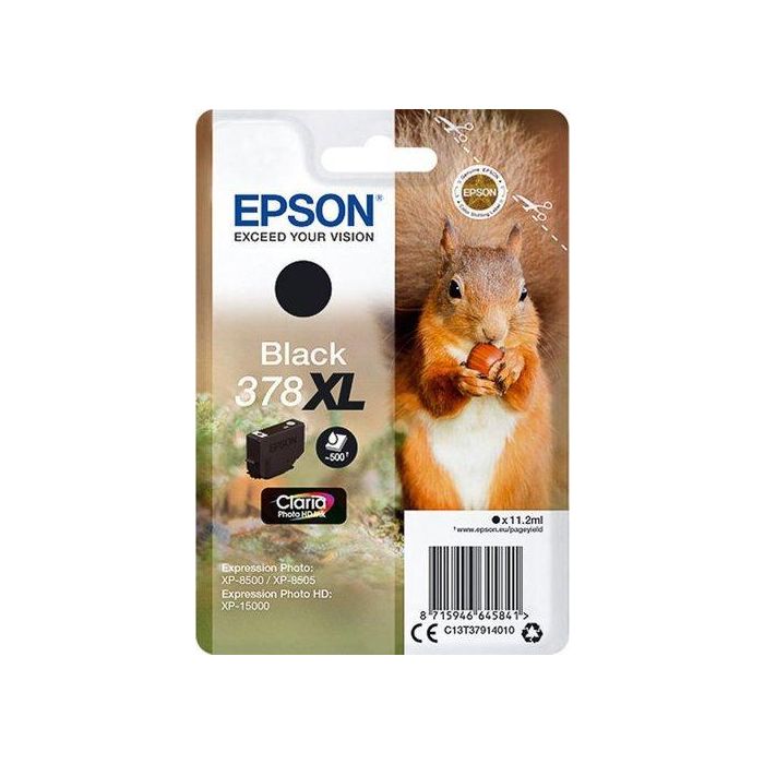 Epson Tinta Negro 378XL Claria Photo HD para XP-8500, XP-8505, XP-15000