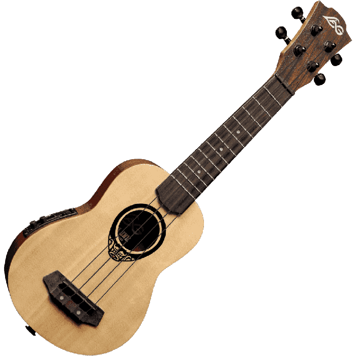 Ukelele Lag Tiki Uku Baby Soprano Electro-Acustico Slim Arch Back 1
