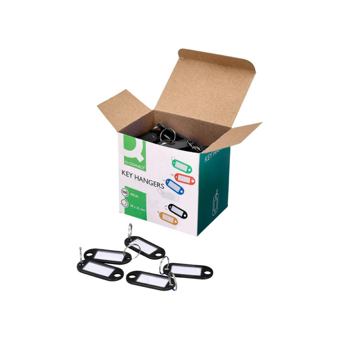 Q-connect Llavero portaetiquetas Negro Expositor de 100 unidades 10 Q-connect Llavero portaetiquetas Negro Expositor de 100 unidades 10