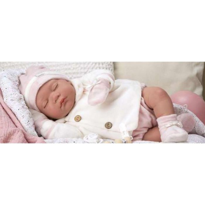 Muñeca reborn arias 45 cm macarena c/saco de dormir (ojos cerrados) 2 Muñeca reborn arias 45 cm macarena c/saco de dormir (ojos cerrados) 2