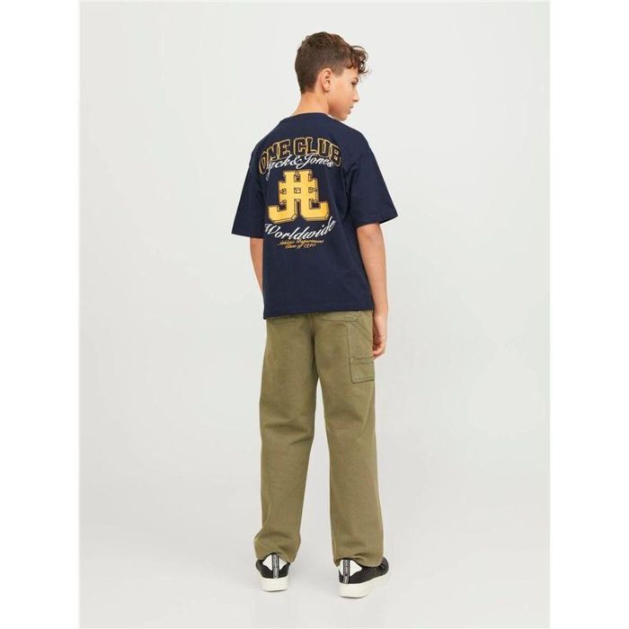 Camiseta de Manga Corta Infantil Jack & Jones Jorcole Back Print Azul marino 1