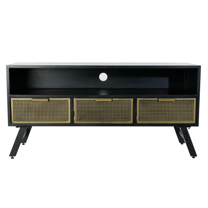 Mueble de TV DKD Home Decor Negro Metal Dorado (125 x 41 x 62 cm) 3 Mueble de TV DKD Home Decor Negro Metal Dorado (125 x 41 x 62 cm) 3