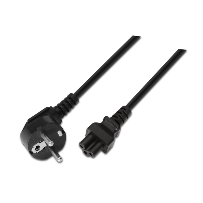 Aisens Cable Alimentación Trébol Cee7 Acodado-M - C5-H Negro 1,5M Aisens Cable Alimentación Trébol Cee7 Acodado-M - C5-H Negro 1,5M