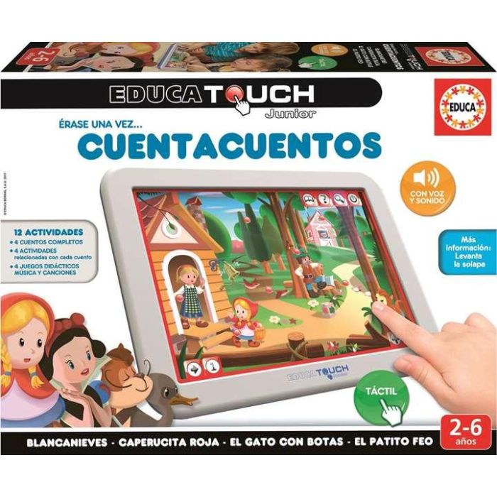 Educa Juego Táctil Educa Touch con 4 Cuentacuentos y 12 Láminas de Actividades para Niños de 2 a 5 Años