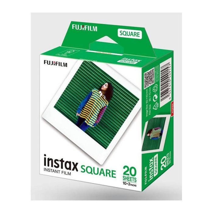FUJIFILM instax SQUARE Film - Película Fotográfica Instántanea Cuadrada, Marco Blanco, 20 Unidades, Nuevo 0 FUJIFILM instax SQUARE Film - Película Fotográfica Instántanea Cuadrada, Marco Blanco, 20 Unidades, Nuevo 0