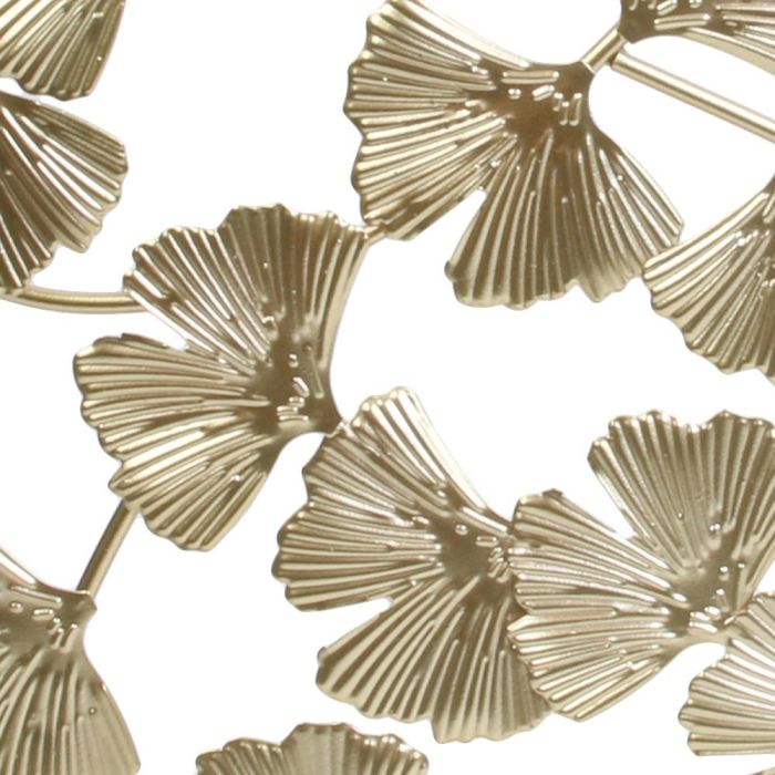 Home Deco Factory Mural Flores Metálico Ginkgo Mirage Decoración Pared d.48 cm 3