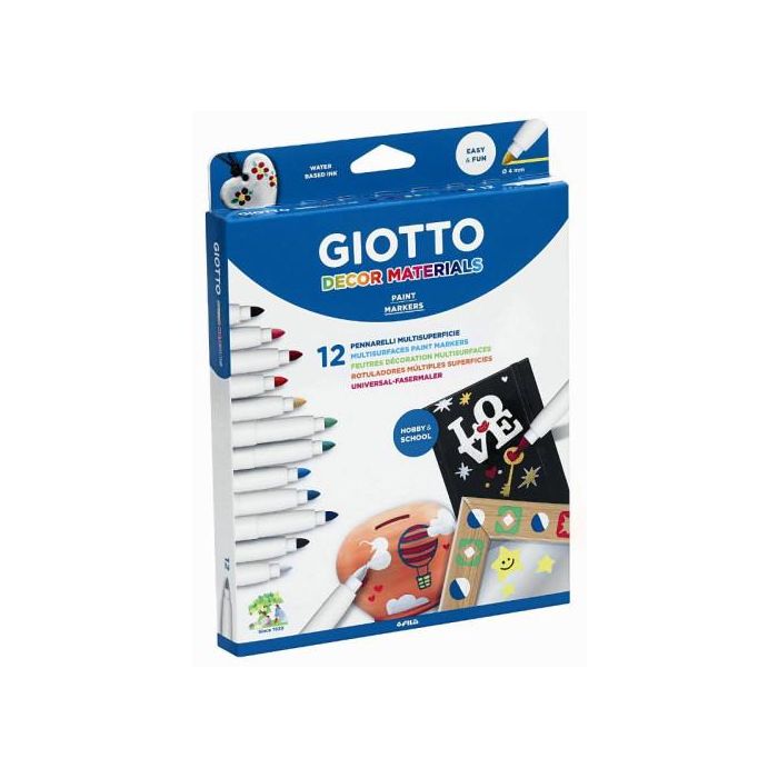 Giotto Rotulador Decor Materials Caja de 12 Unidades Colores Surtidos 0 Giotto Rotulador Decor Materials Caja de 12 Unidades Colores Surtidos 0
