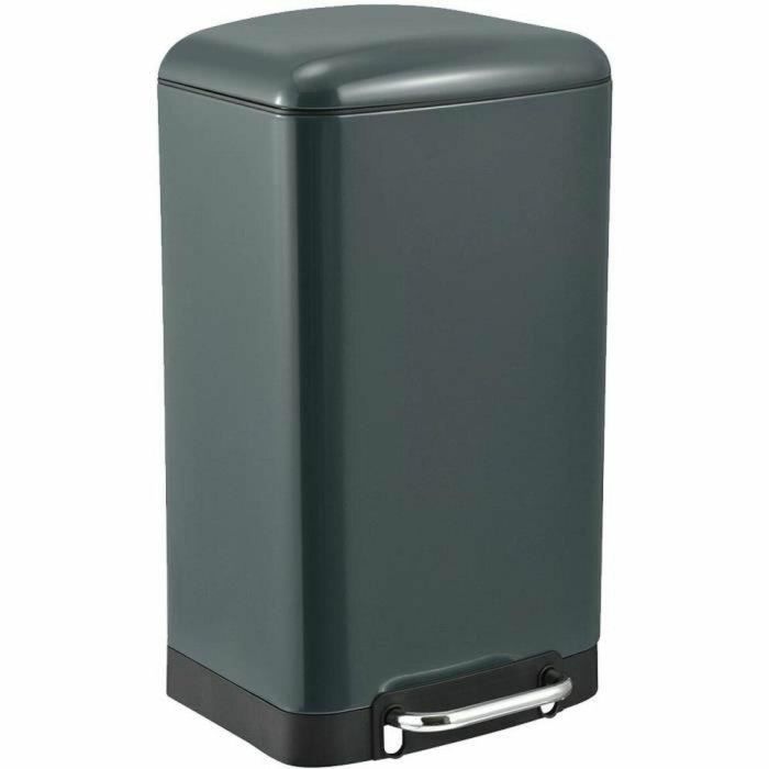 Kitchen Move KIT3666162006631 Cubo de basura de cocina con pedal 40L Gris Mate Acero Inoxidable Modelo Greenwich