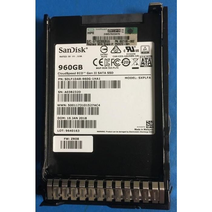 Hewlett Packard Enterprise DRV SSD 960GB SFF SATA Hewlett Packard Enterprise DRV SSD 960GB SFF SATA