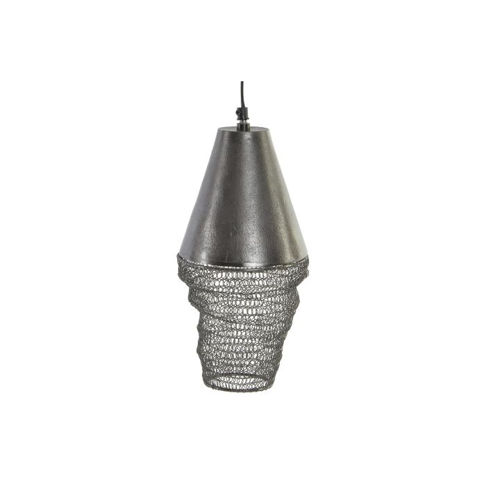 DKD Home Decor Lámpara de Techo Vintage Negra de Metal, Acabado Desgastado, 1 Bombilla E27 60W, 15x15x30 cm
