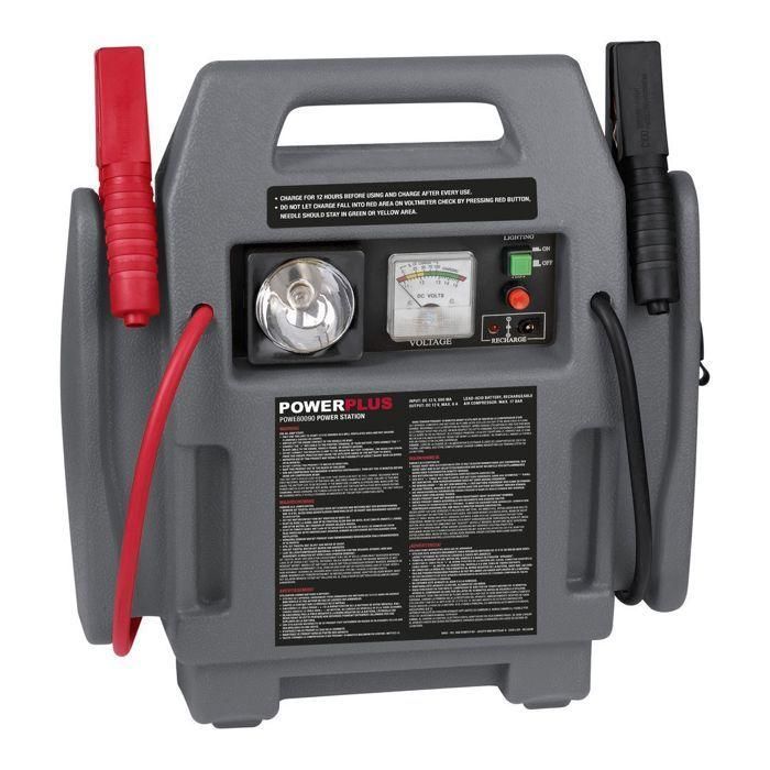 Powerplus POWE80090 Fuente de Alimentación 4 en 1: Arrancador, Compresor, Luz Emergencia/Trabajo y Toma 12V, 6 Ah, Protección Sobrecarga 1 Powerplus POWE80090 Fuente de Alimentación 4 en 1: Arrancador, Compresor, Luz Emergencia/Trabajo y Toma 12V, 6 Ah, Protección Sobrecarga 1