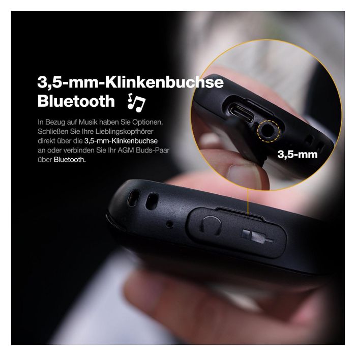 AGM M9 - Teléfono móvil rugged barra 4G LTE dual SIM, pantalla 2.4", resistencia IP68 IP69K MIL-STD-810H, 128 GB, batería 1000 mAh, negro 6