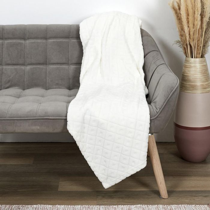 Home Deco Factory Manta de Diseño con Relieve Beige 140x200 cm 3 Home Deco Factory Manta de Diseño con Relieve Beige 140x200 cm 3