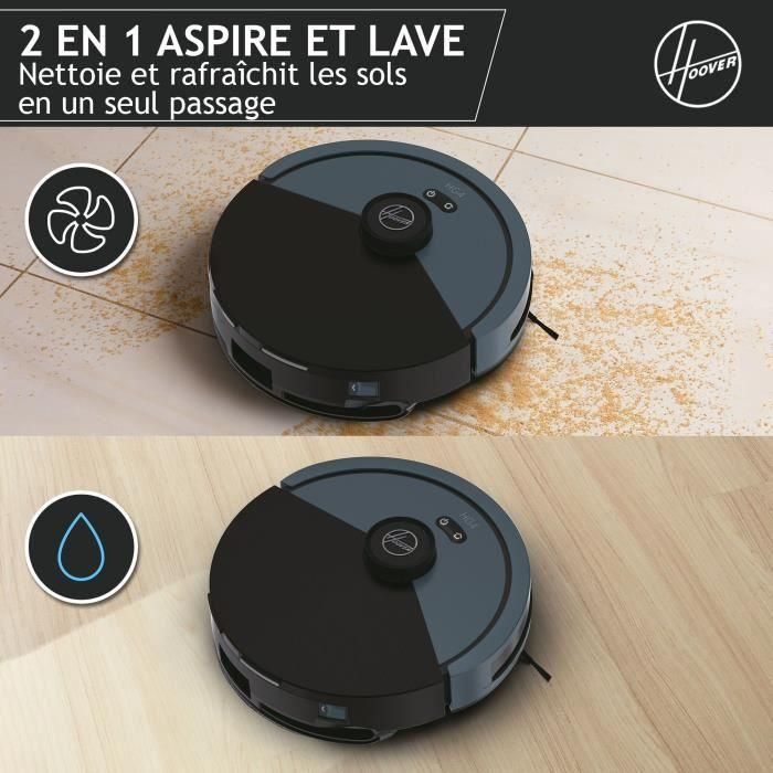Hoover HG430H Hydro Robot Aspirador y Trapeador Potente 4000Pa con Navegación Láser y Sensor de Obstáculos para Todos los Pisos 1 Hoover HG430H Hydro Robot Aspirador y Trapeador Potente 4000Pa con Navegación Láser y Sensor de Obstáculos para Todos los Pisos 1