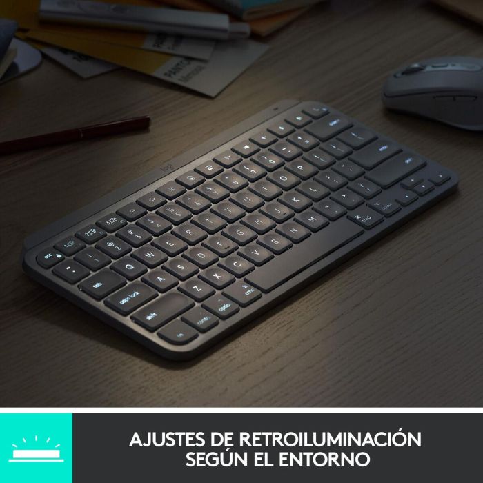 Logitech MX Keys Mini Teclado Inalámbrico Gris Pálido - Teclas Esféricas Cóncavas, Retroiluminación Inteligente, Bluetooth 34