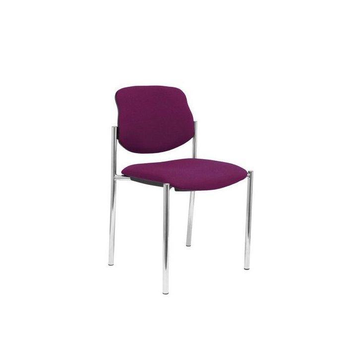 Silla Piqueras Y Crespo Villalgordo Confidente Chasis Cromo Asiento Y Respaldo Tapizados Bali Morado