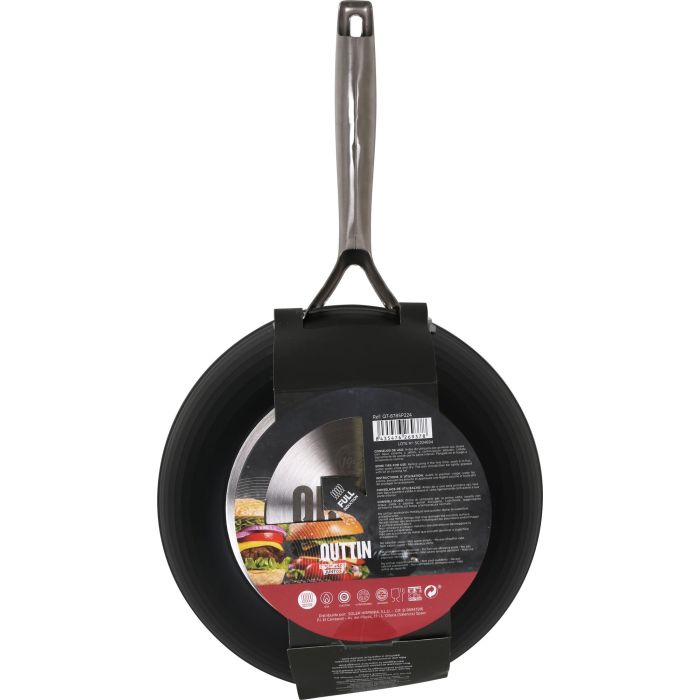 Quttin Sartén Wok de Aluminio Forjado de 24 cm, con Fondo de Inducción Espiral (4 Unidades) 4