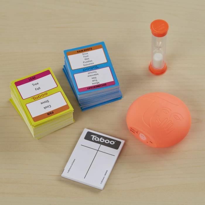 Hasbro Gaming Taboo Family Edition Juego de Mesa, Juego de Rompecabezas Francés para Familias y Amigos, Edición Aniversario 1