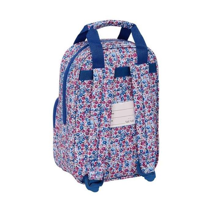 Mochila Escolar Nait Nait Flores coimbra azul Azul 20 x 28 x 8 cm 3 Mochila Escolar Nait Nait Flores coimbra azul Azul 20 x 28 x 8 cm 3