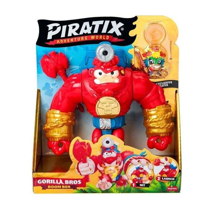 Figura piratix s gorilla bros boom ben con brazos articulados con los que puede golpear y un cañon. incluye piratix exclusivo 21.2x18.7x10 cm Figura piratix s gorilla bros boom ben con brazos articulados con los que puede golpear y un cañon. incluye piratix exclusivo 21.2x18.7x10 cm