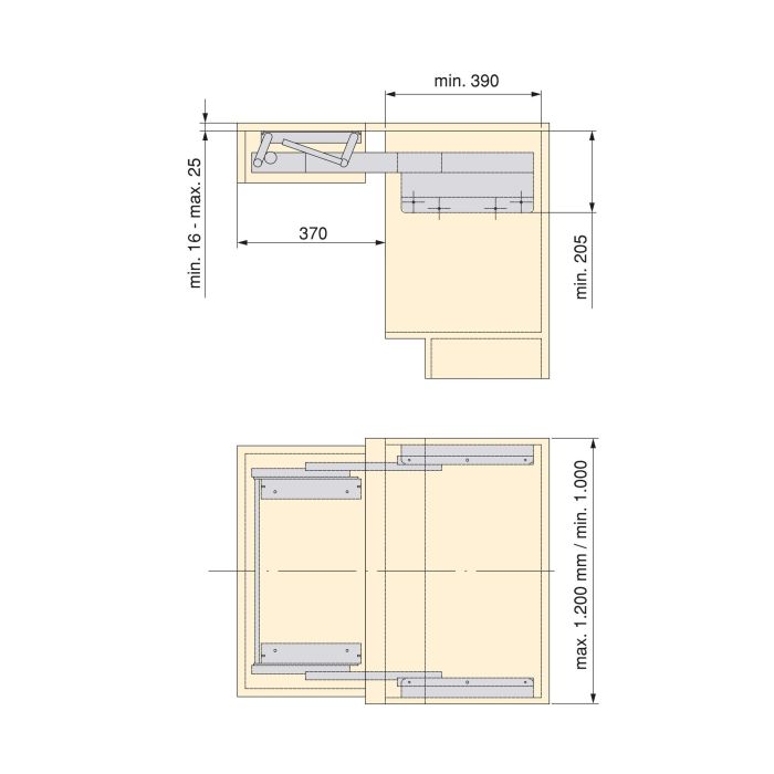 Emuca Guías para mesa extensible y elevable Oplà Folding+39 M120, Aluminio, Anodizado inox 4 Emuca Guías para mesa extensible y elevable Oplà Folding+39 M120, Aluminio, Anodizado inox 4