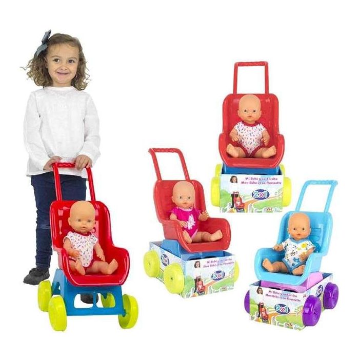 Vicam Silla con Muñeca de Vinilo 35 cm 2x1 - Modelos Surtidos 2