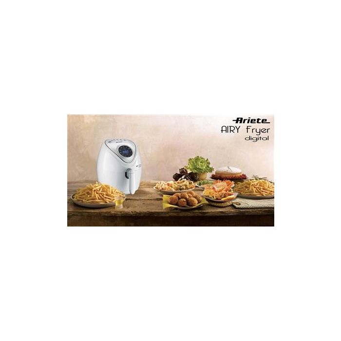 Ariete 4616/03 Freidora de Aire Blanca con Pantalla LCD Táctil, 7 Programas Predefinidos, 80% Menos Grasa 7 Ariete 4616/03 Freidora de Aire Blanca con Pantalla LCD Táctil, 7 Programas Predefinidos, 80% Menos Grasa 7