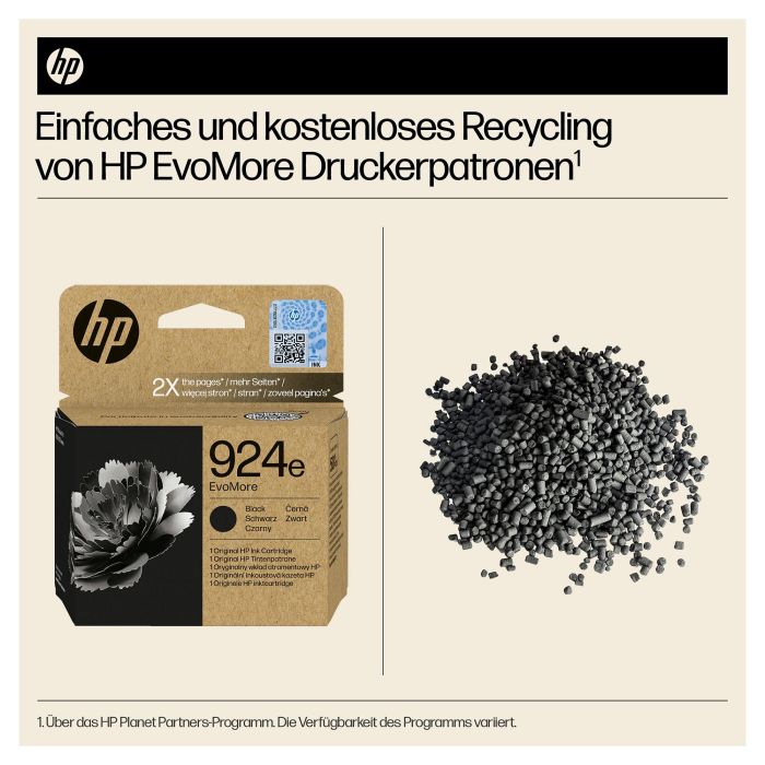 HP Cartucho Tinta Original EvoMore 924e Negra Alto Rendimiento XL 1000 páginas Individual 2 HP Cartucho Tinta Original EvoMore 924e Negra Alto Rendimiento XL 1000 páginas Individual 2