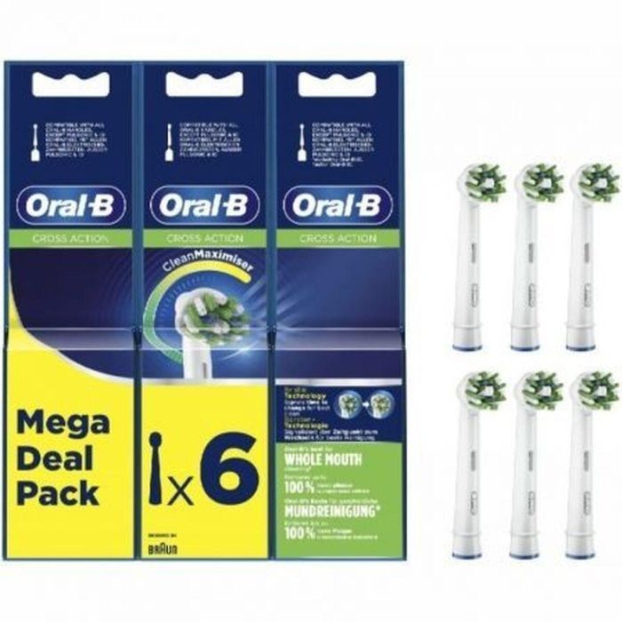 Recambio para Cepillo de Dientes Eléctrico Oral-B 6 Unidades