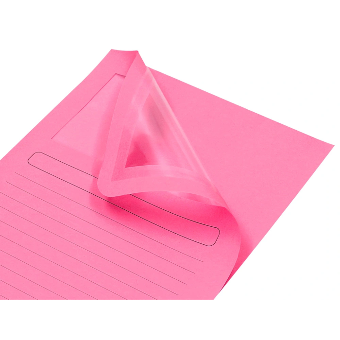 Q-connect Subcarpeta Cartulina DIN A4 Rosa con Ventana Transparente 120 g/m² 7