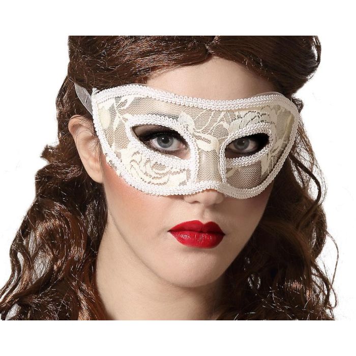 Antifaz Blanco 17x7 cm - Elegante para Fiestas, Bodas y Carnavales 0 Antifaz Blanco 17x7 cm - Elegante para Fiestas, Bodas y Carnavales 0