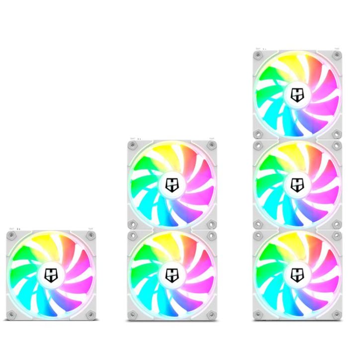 Pack 3 Ventiladores Nox Easy Link/ ARGB/ 12cm/ Blanco 4 Pack 3 Ventiladores Nox Easy Link/ ARGB/ 12cm/ Blanco 4