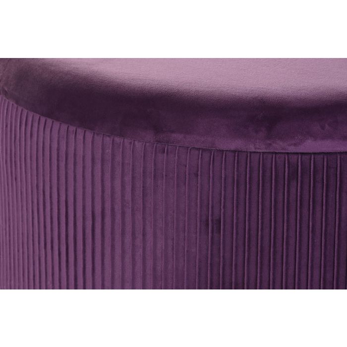 Reposapies Glam DKD Home Decor Purpura 70 x 28 x 70 cm Set de 2 2 Reposapies Glam DKD Home Decor Purpura 70 x 28 x 70 cm Set de 2 2