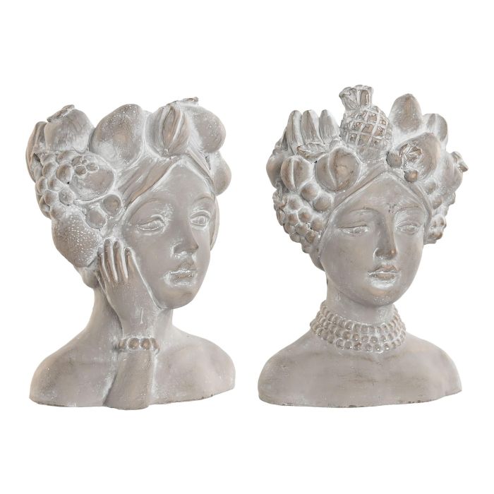 Macetero Shabby DKD Home Decor Gris 12 x 22 x 15 cm (6 Unidades) Macetero Shabby DKD Home Decor Gris 12 x 22 x 15 cm (6 Unidades)
