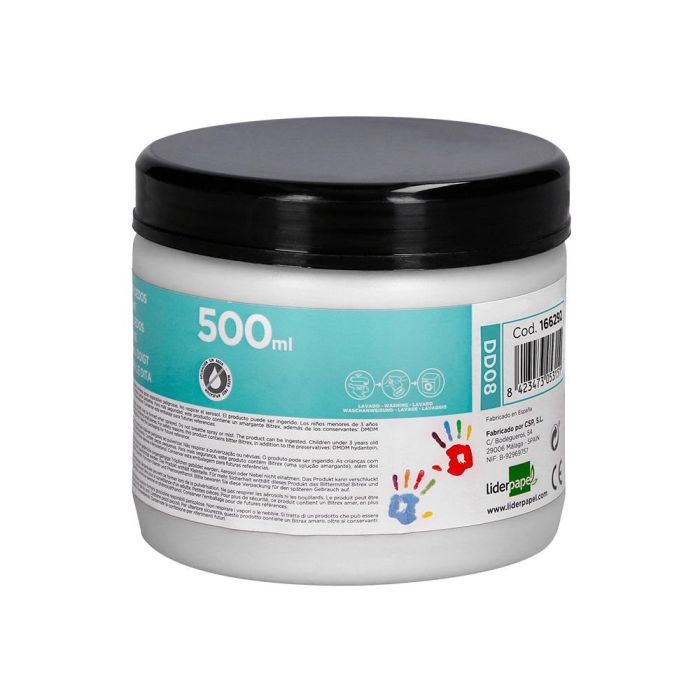 Pintura Dedos Liderpapel Tarrina De 500 mL Blanco 1