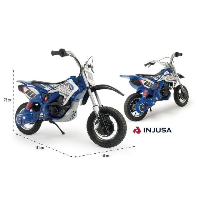 Injusa Moto Batería Eléctrica X-Treme Blue Fighter 24V con Ruedas Hinchables Azul, 112x62x72 cm, Niños 6-10 Años 8