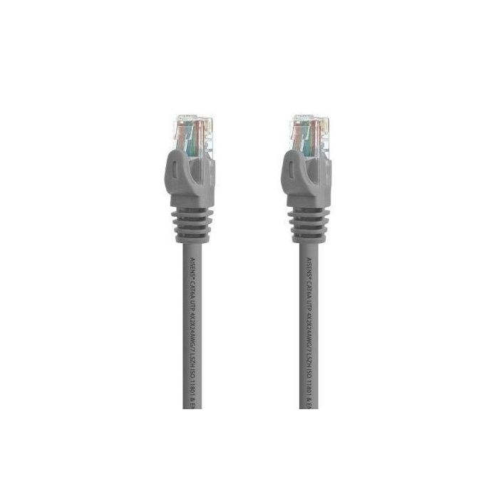 Aisens Cable de Red RJ45 CAT.6A UTP AWG24 LSZH 2,0M Gris - 500 MHz, 10 Gigabit/s, Libre de Halógenos