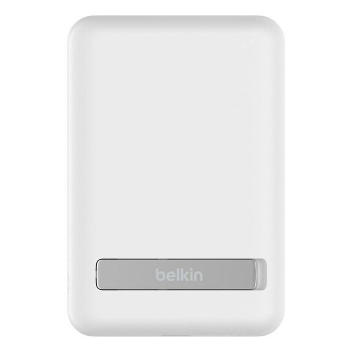 Belkin Power Bank Cargador Inalambrico 5000 mAh con USB-C, Carga 7.5W iPhone, Pie Retráctil, Blanco 5 Belkin Power Bank Cargador Inalambrico 5000 mAh con USB-C, Carga 7.5W iPhone, Pie Retráctil, Blanco 5