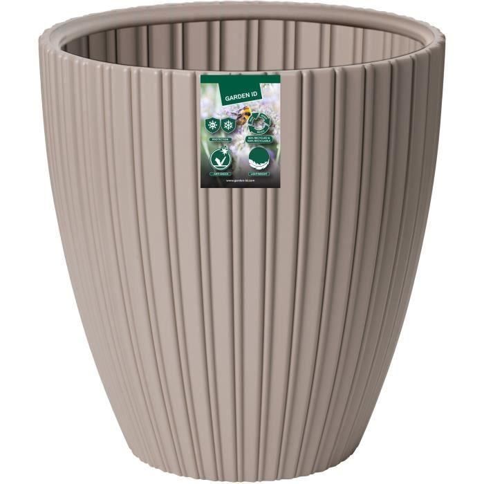 Maceta - Garden ID - Fancy - 40 x 42 cm - Para jardín, balcones o interiores - Taupe 1 Maceta - Garden ID - Fancy - 40 x 42 cm - Para jardín, balcones o interiores - Taupe 1