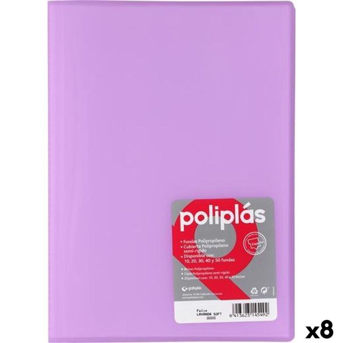 Carpeta Clasificadora Grafoplas POLIPLÁS Lavanda A4 (8 Unidades)