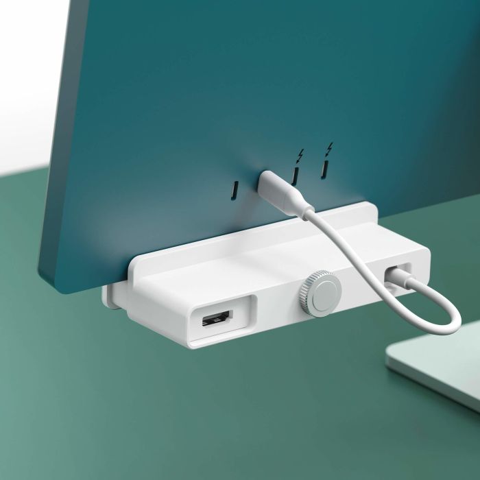 Targus HYPER HD34A8 Hub USB-C 5 en 1 con HDMI 4K, 2x USB-A 3.2, USB-C, Lector SD/MicroSD. Color Blanco. 4 Targus HYPER HD34A8 Hub USB-C 5 en 1 con HDMI 4K, 2x USB-A 3.2, USB-C, Lector SD/MicroSD. Color Blanco. 4