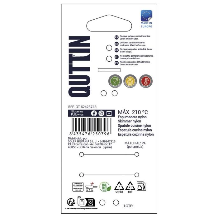 Inde Espumadera Nylon Negra 30.5 x 9.5 cm (24 Unidades) Inde Espumadera Nylon Negra 30.5 x 9.5 cm (24 Unidades)