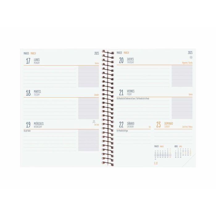 Agenda Finocam Negro 1/8 12 x 16,4 cm 2024-2025 2