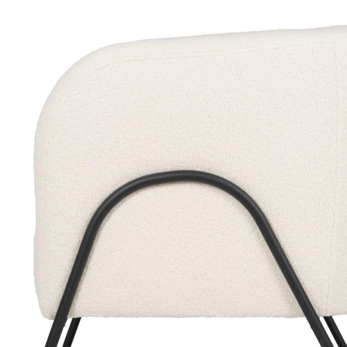 Sillón Blanco Tejido-Metal Salón 68 X 66 X 74 cm