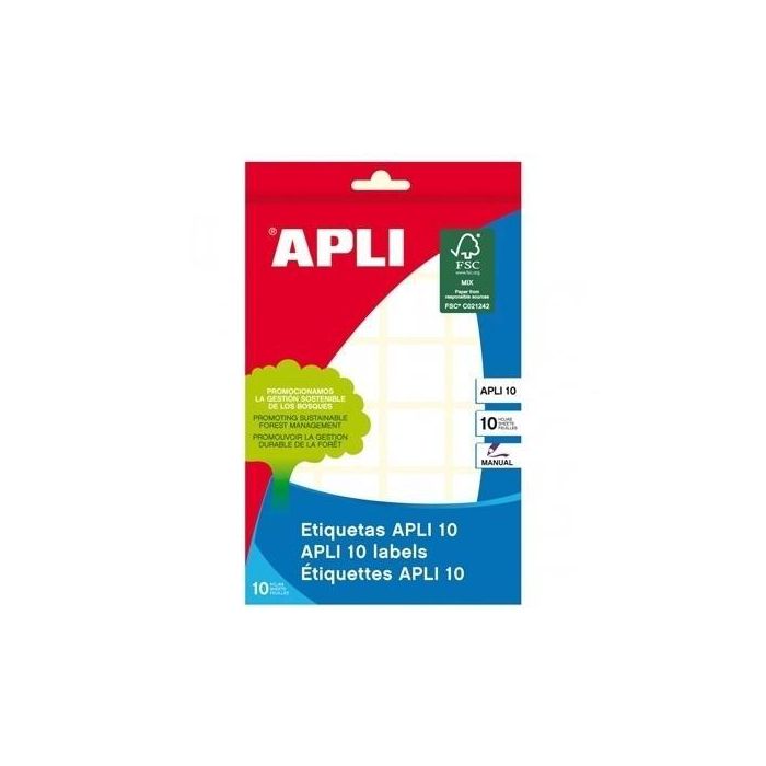 Apli Etiquetas Adhesivas 8x12 mm Escritura Manual C-Romos 120 X 10H Blanco Apli Etiquetas Adhesivas 8x12 mm Escritura Manual C-Romos 120 X 10H Blanco