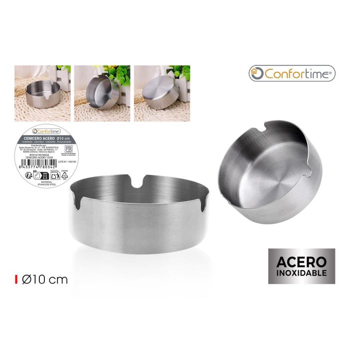 Cenicero de acero 10 cm Confortime - Inde (36 Unidades) Cenicero de acero 10 cm Confortime - Inde (36 Unidades)