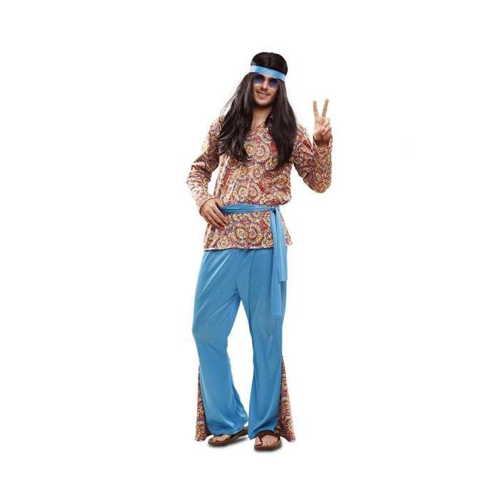 Disfraz psychedelic hippie camisa, pantalón, cinta cabeza y cinturón talla XXXL Disfraz psychedelic hippie camisa, pantalón, cinta cabeza y cinturón talla XXXL
