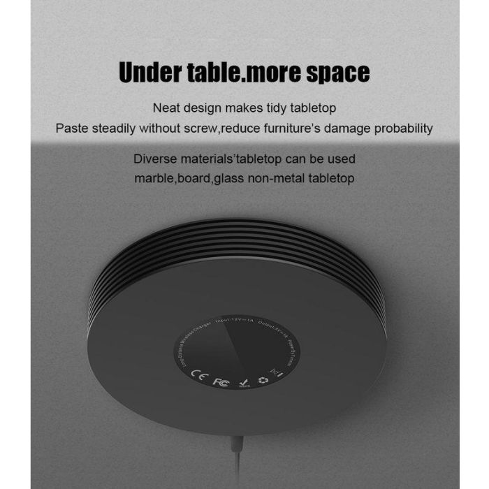 Vivolink Wireless QI Charger, no cables and no drilling required 1