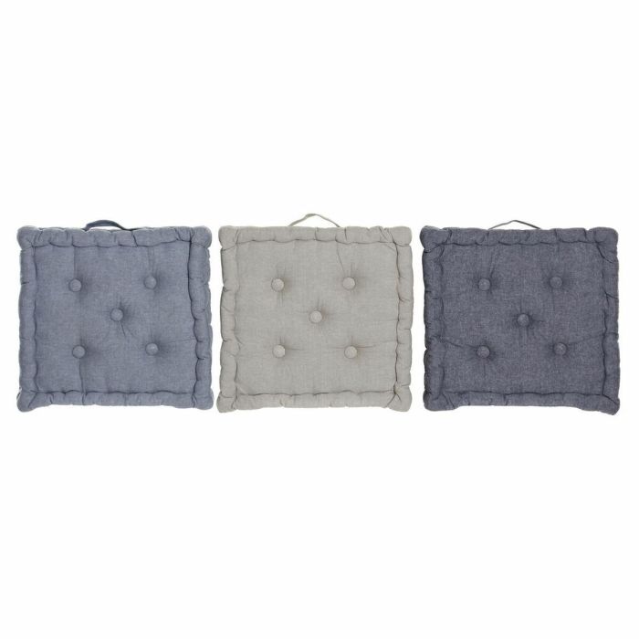 Cojín DKD Home Decor De suelo Azul Gris Algodón Azul marino (3 pcs) (38 x 38 x 8 cm) Cojín DKD Home Decor De suelo Azul Gris Algodón Azul marino (3 pcs) (38 x 38 x 8 cm)