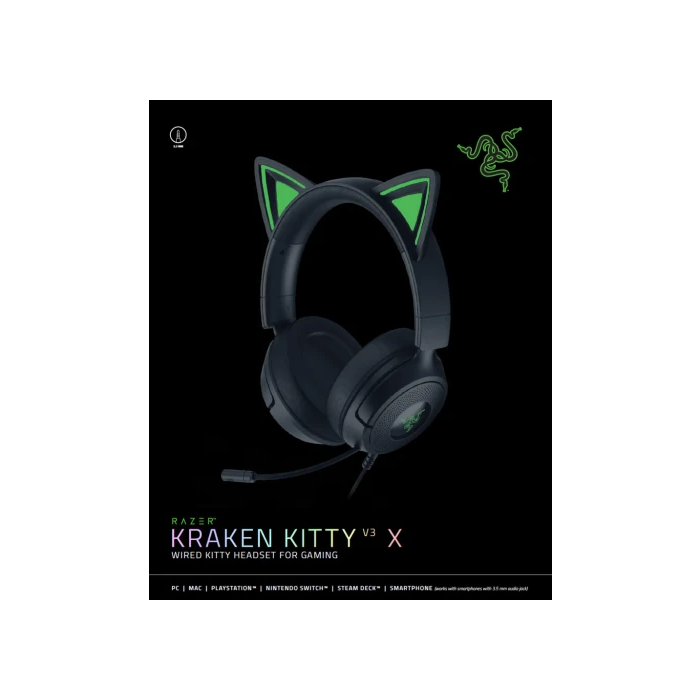 Auriculares Razer Kraken Kitty V3 X Black (Rz04-05350200-R3M1) 3